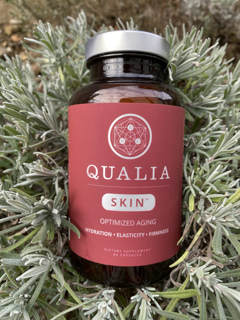 A bottle of Qualia Skin